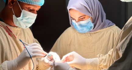 Dr. Rony's team in the operating room